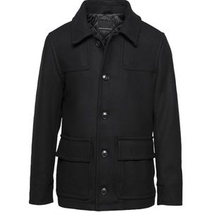 Italian Melton Two-Pocket Coat